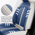 Funda de Auto Universal Iron en Cuero Legítimo con AirBag +REGALOS: Alfombra de Cuero y Funda para Volante